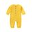 Soft Cotton Baby Romper – Long Sleeve Solid Jumpsuit with Wooden Buttons & Pocket