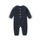 Soft Cotton Baby Romper – Long Sleeve Solid Jumpsuit with Wooden Buttons & Pocket