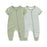 2-Pack Unisex Baby Rompers – Soft Cotton Short Sleeve Zipper Jumpsuits for Boys & Girls