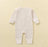 Soft Cotton Baby Romper – Long Sleeve Solid Jumpsuit with Wooden Buttons & Pocket