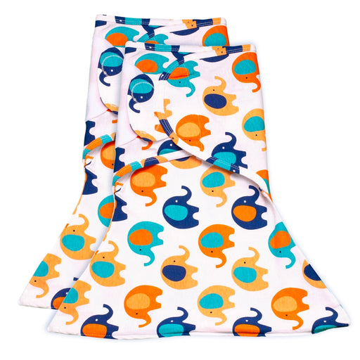 Blue & Orange Elephants Zippy Swaddle - Bundle of 2